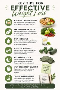 Key tips for effective weight loss with healthy habits and diet.